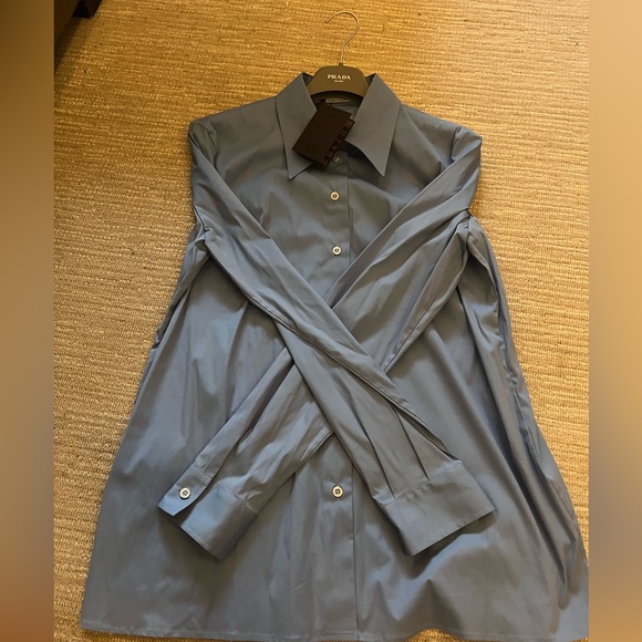 Prada Button Down - Blue Size 48 - Picture 1 of 9